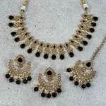 Aanya necklace set - blavk