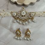 Vasantha choker set - white 1