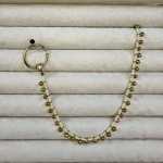Small gold polki nose ring