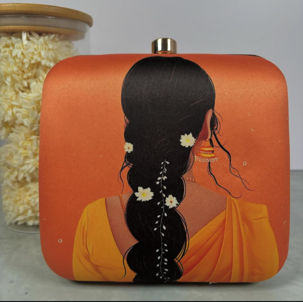 Floral braid clutch - The Rani Edit Floral braid clutch