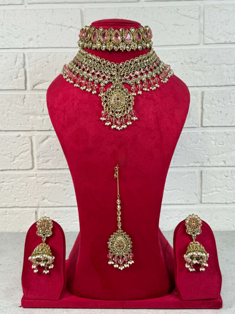 Kalai Bridal – Pink – Jimiki Earrings