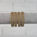 Leaf Design Polki Bangles