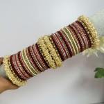 Alena Bangle Set - Maroon