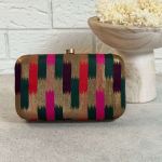 Multi Colour Clutch - Green:Pink