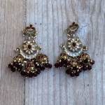 Poonam earrings - maroon