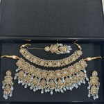 Jacinta Double Necklace Set – grey 1