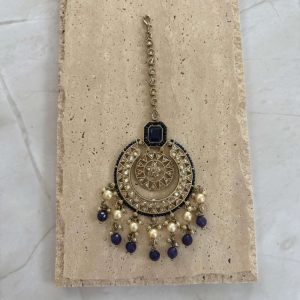 Large Polki Beaded Chutti - Blue